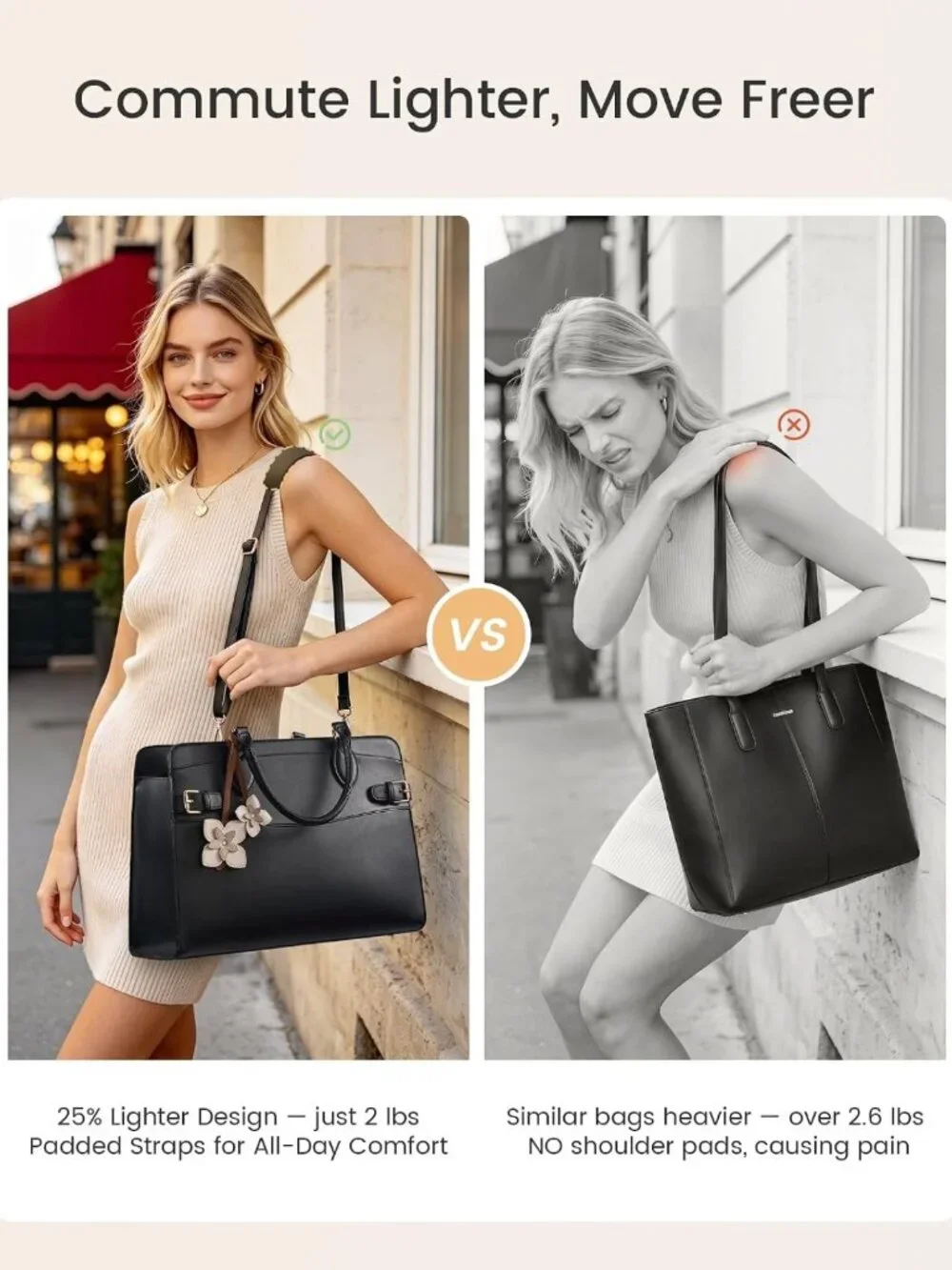Stylish Laptop Tote Bag for Women | Work Computer Purse for Teachers & Nurses
